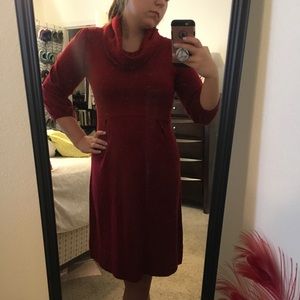 Cowl Neck Sweater Dress